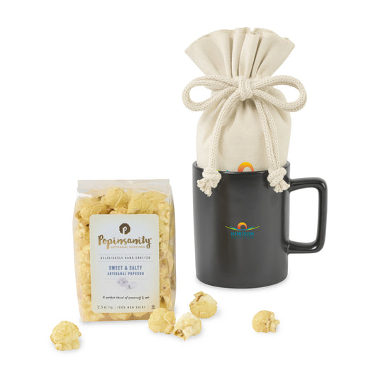 Matte Black Poppinsanity Artisanal Popcorn Mug Stuffer