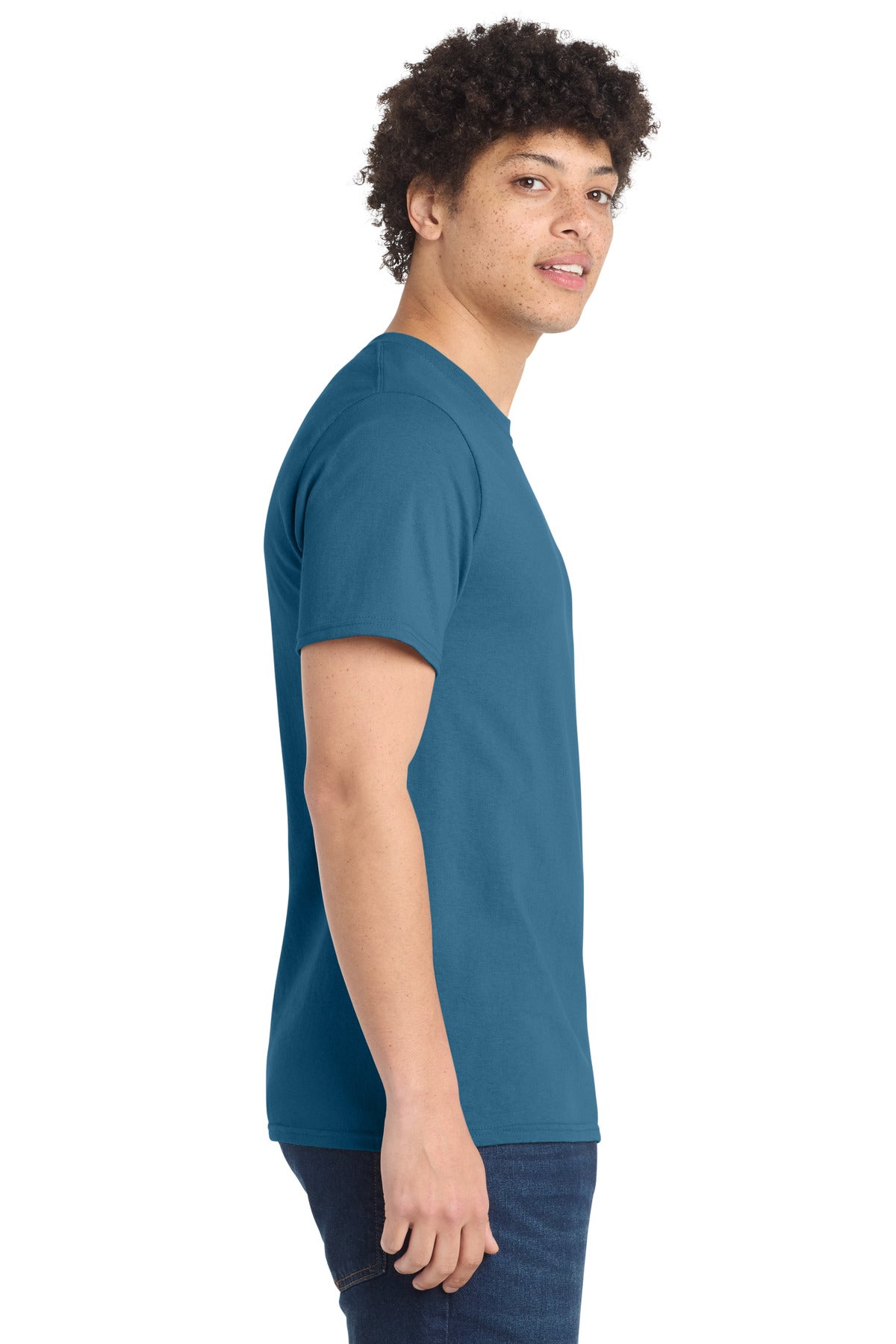 Colonial Blue Port & Company Tall Essential Tee. PC61T