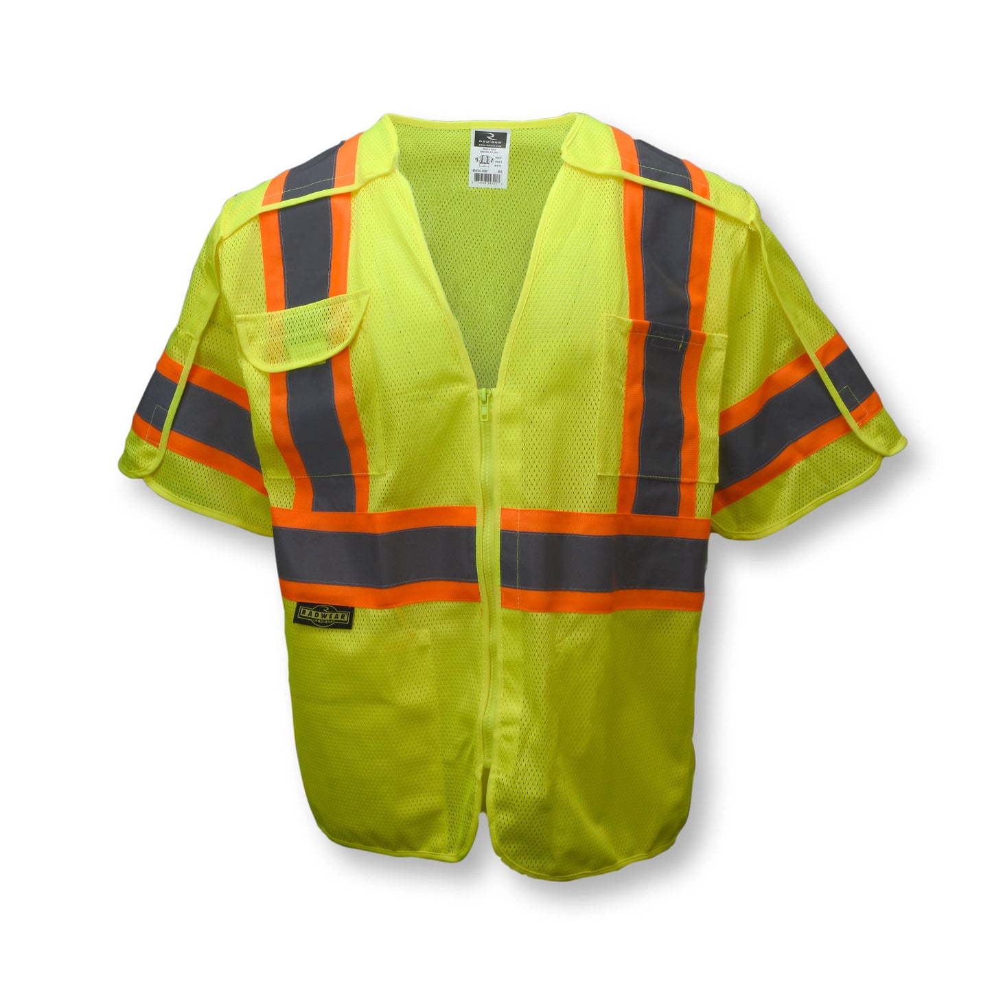 SV24-3 Type R Class 3 Breakaway Mesh Surveyor Vest - Green - Size 3X-5X
