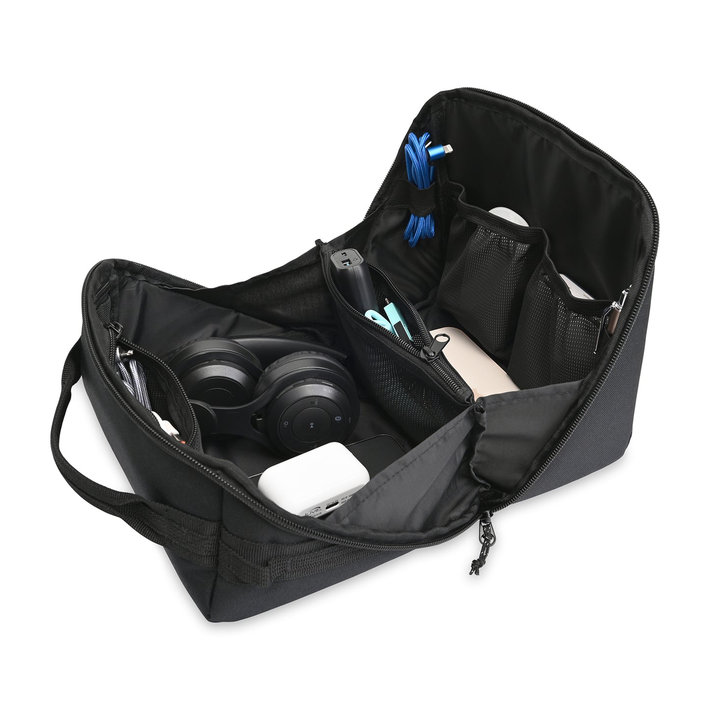 Black Newton Fold Out Tech Organizer