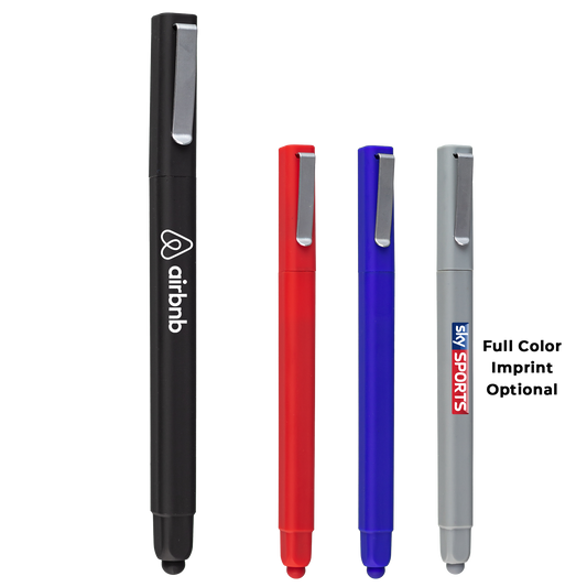 Black Cubic Soft Rubberized Touch Square Stylus Pen
