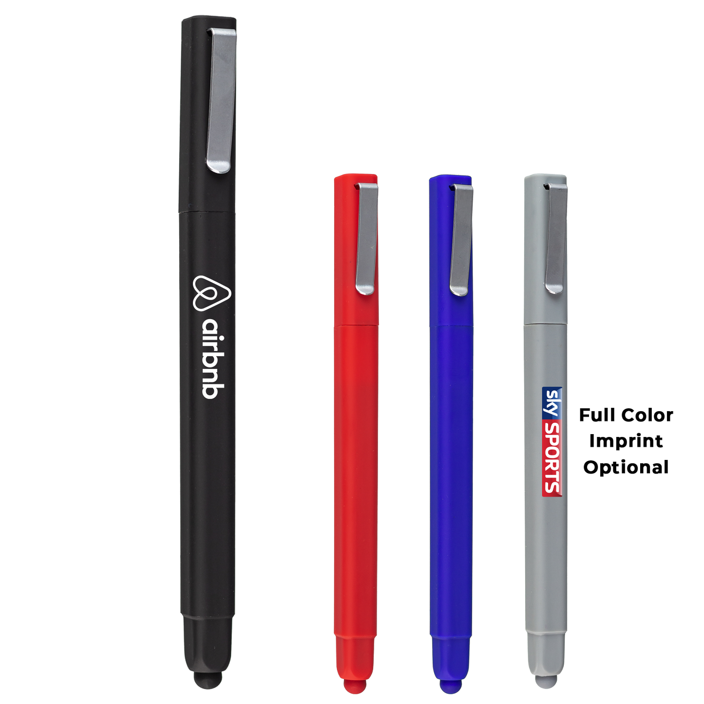 Black Cubic Soft Rubberized Touch Square Stylus Pen