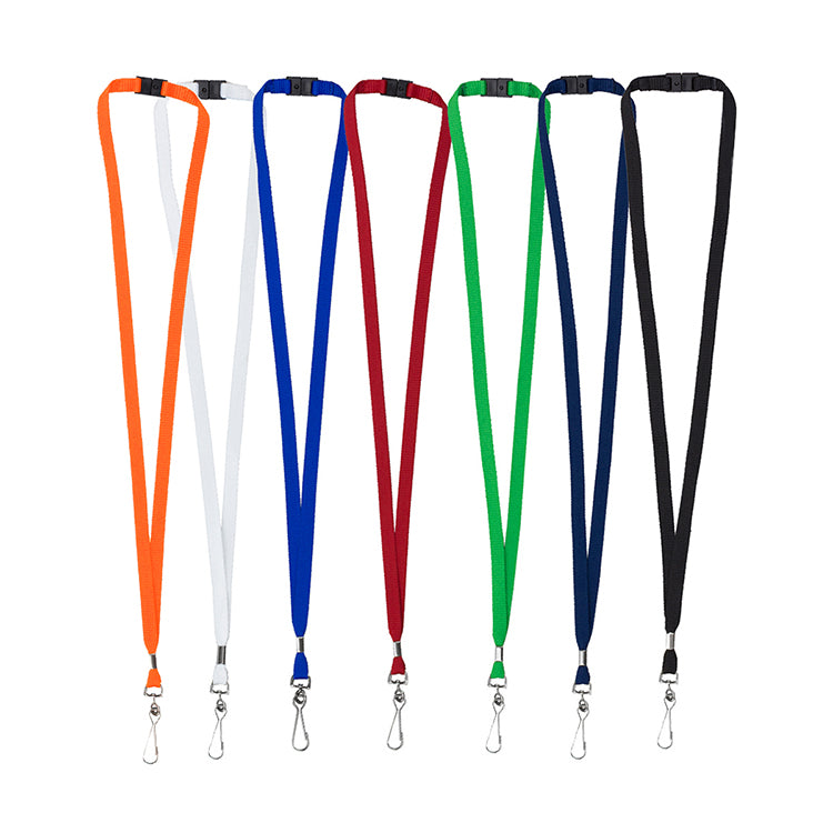 Red "McGill" 3/8 Blank Lanyard with Breakaway Safety Release Attachment - Swivel Clip