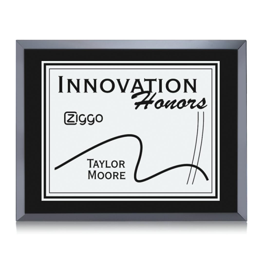 Avonlea/Everett Plaque - Black/Silver