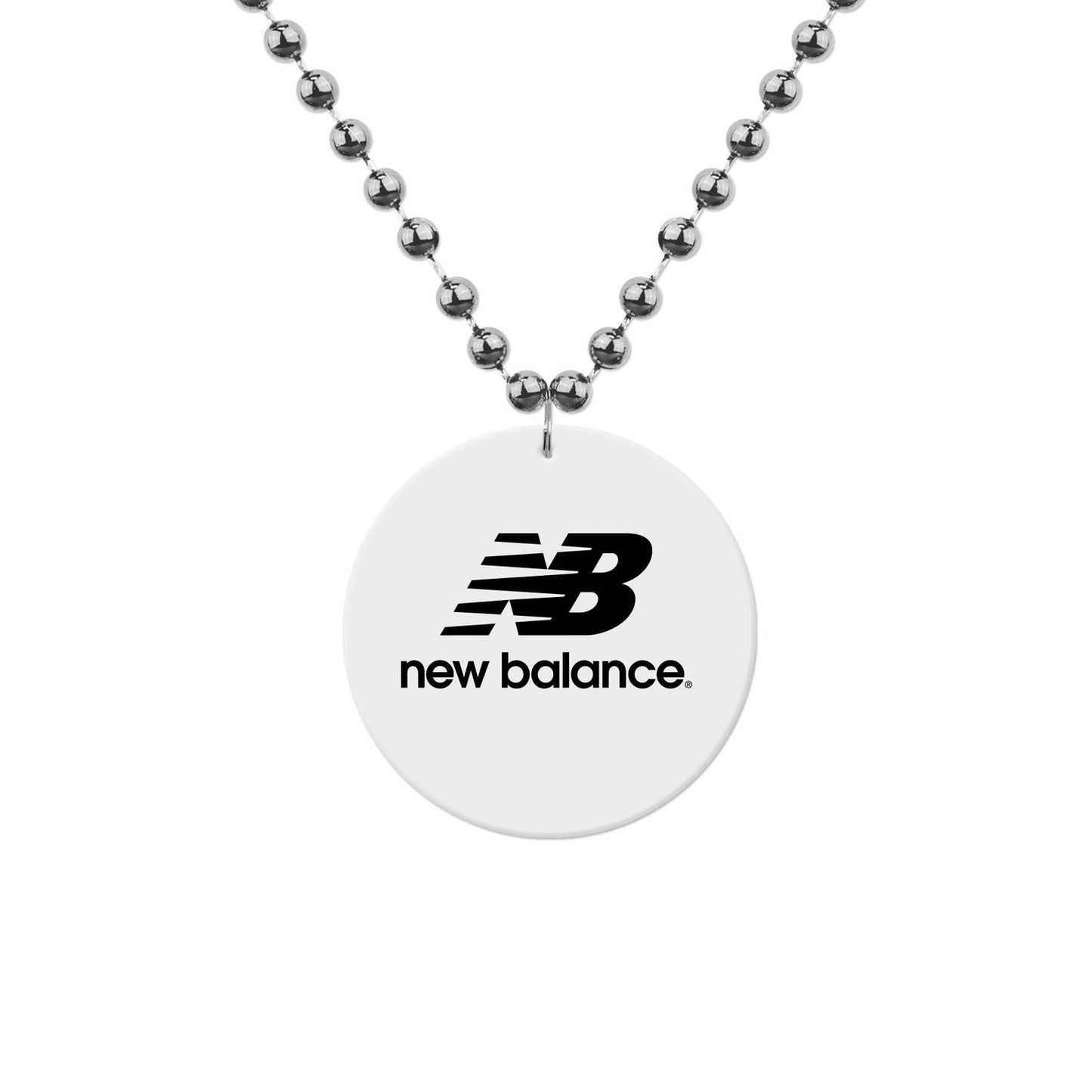 Medallion Bead Necklace w/White Medallion