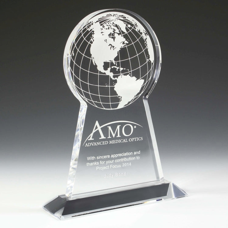 Tall Globe Award - Screen Print - (7 1/2" x 9 1/4" x 3/4)