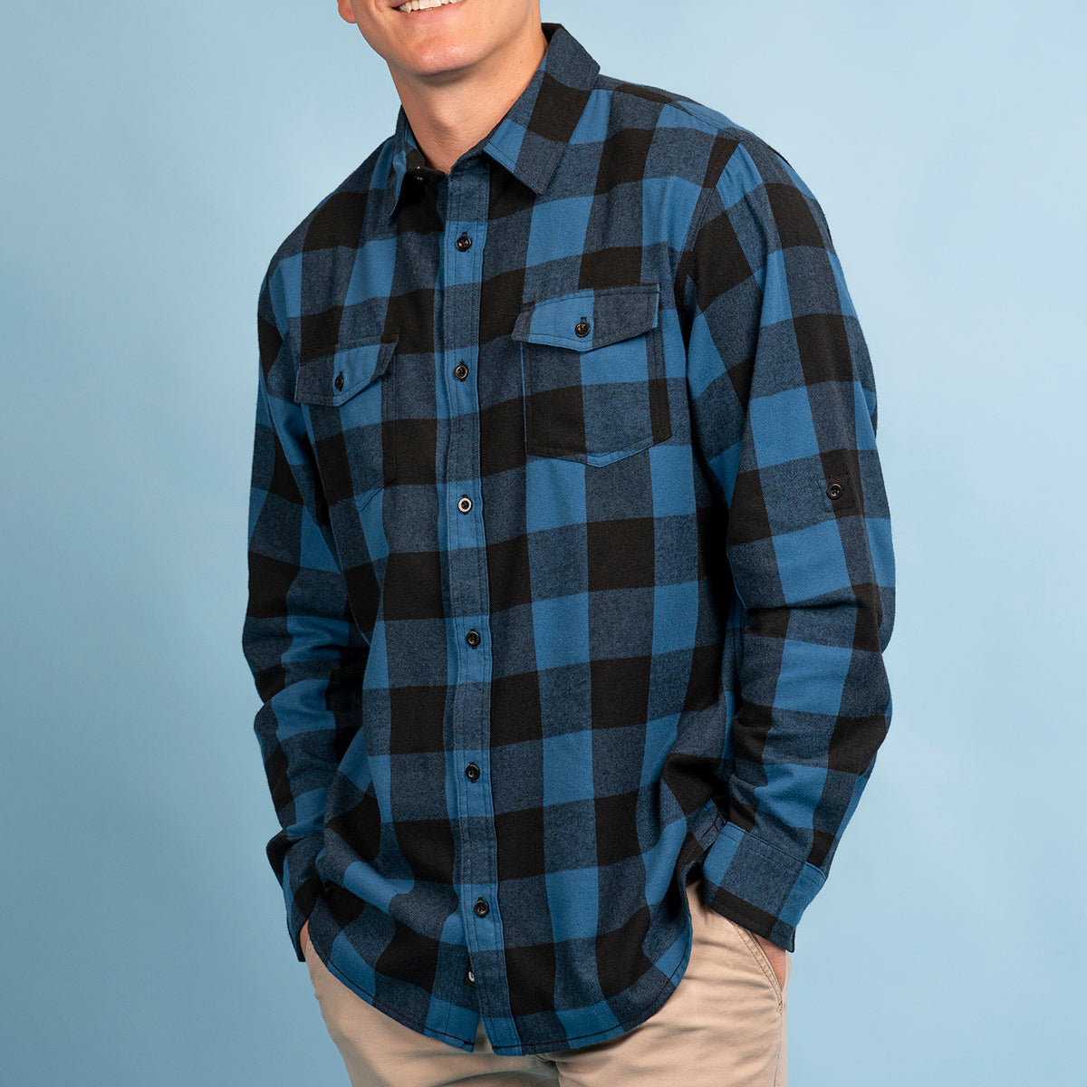 Burnside Men's Plaid Flannel Shirt