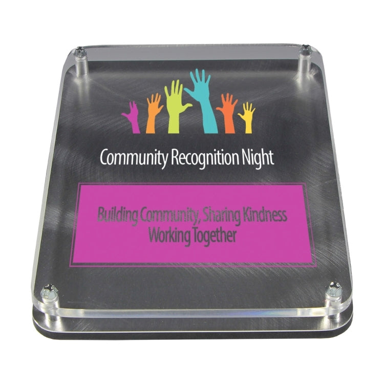 Spirit Floating Awards (5"W x 7"H x 11/18"D) - Screen Printed