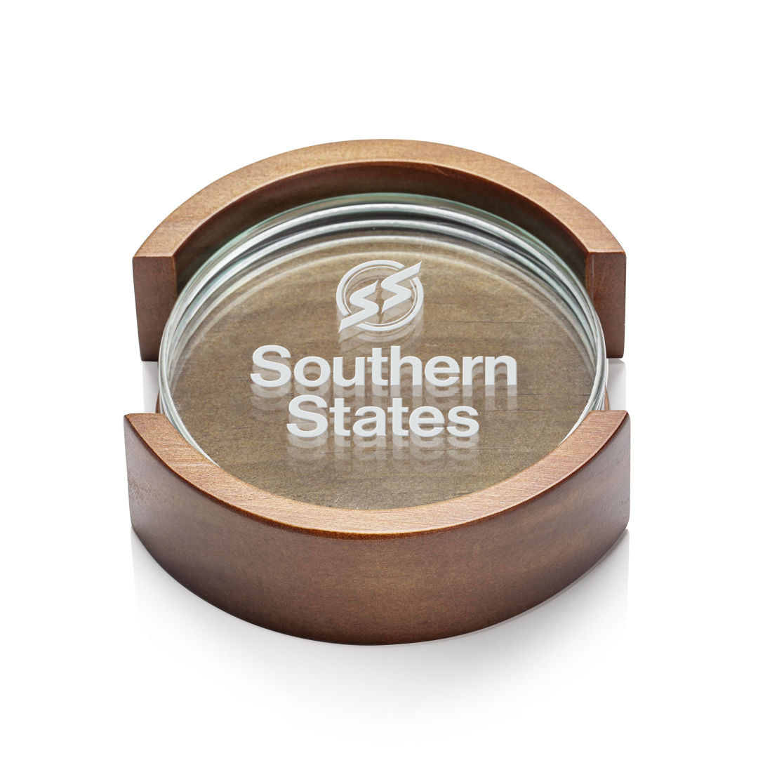 Round Coaster on Colfax Base - Set of 4