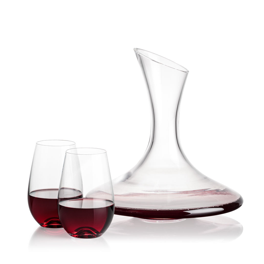 Madagascar Carafe & Boston Stemless Wine