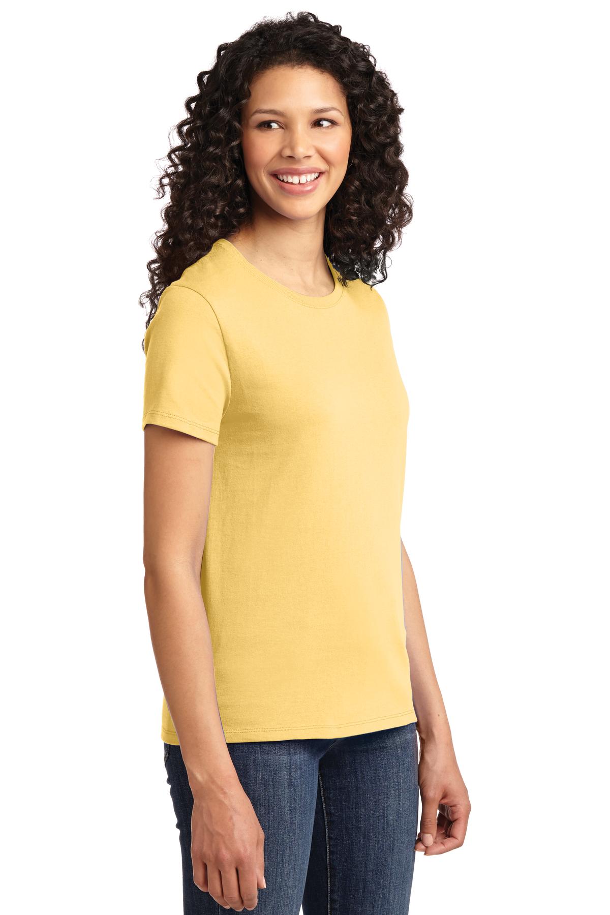 Daffodil Yelow Port & Company Women's Essential Tee. LPC61