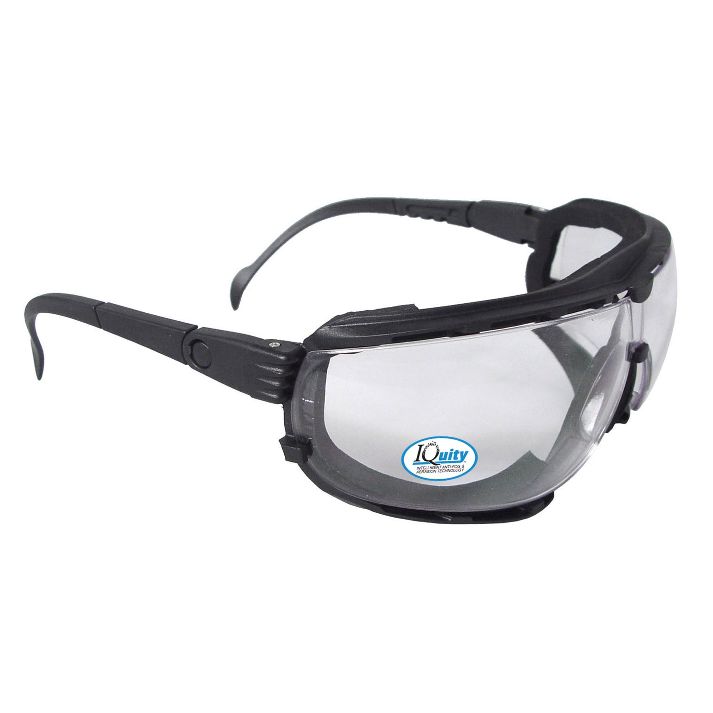 Dagger™ IQ - IQuity Anti-Fog Foam Lined Safety Goggle - Black Frame - Clear IQ Anti-Fog Lens