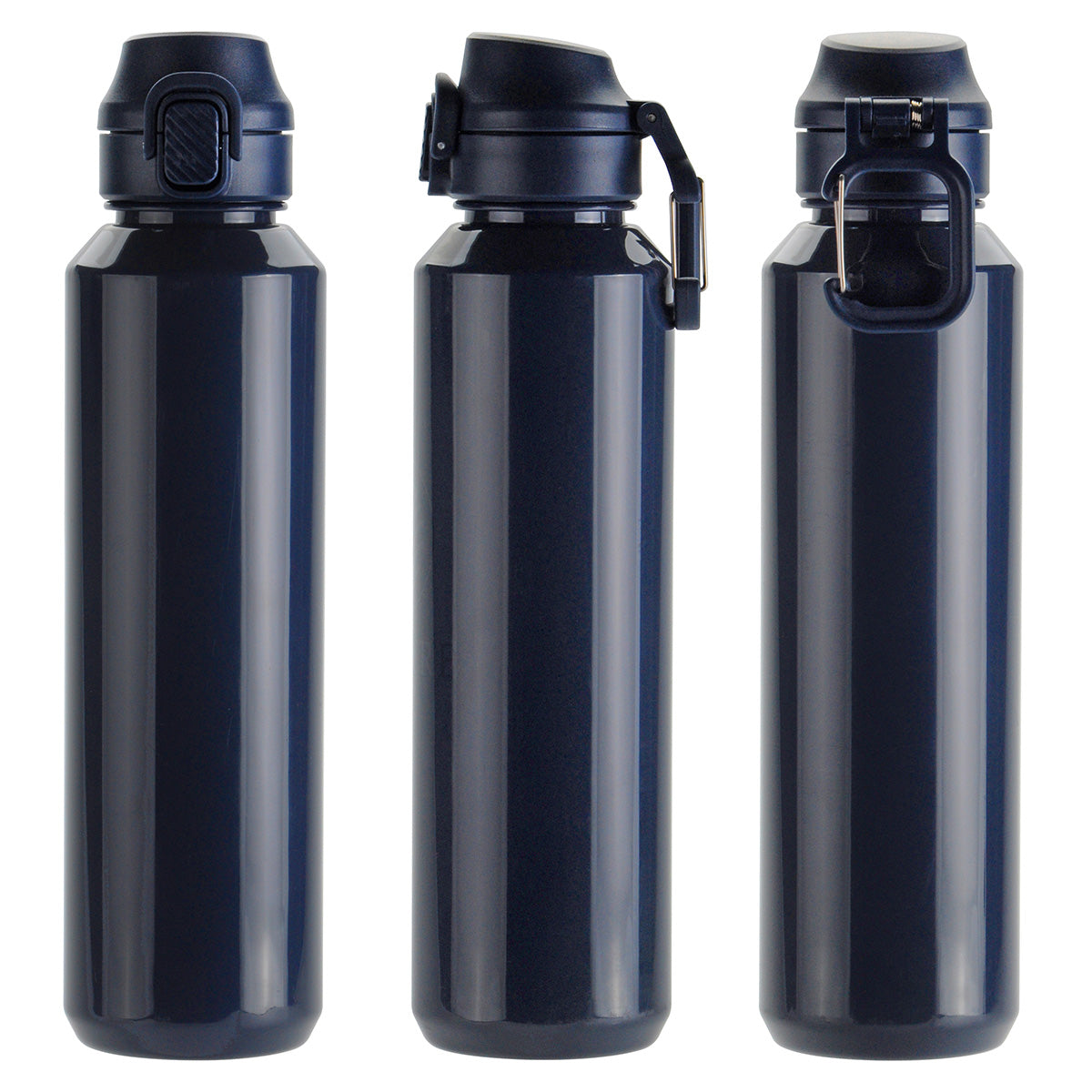 Switchback 27 oz RPET Bottle with Snap-Top Lid & Carabiner