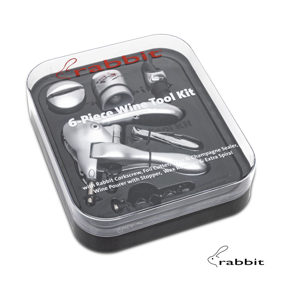 rabbit® 6-PC Wine Tool Kit - Silver