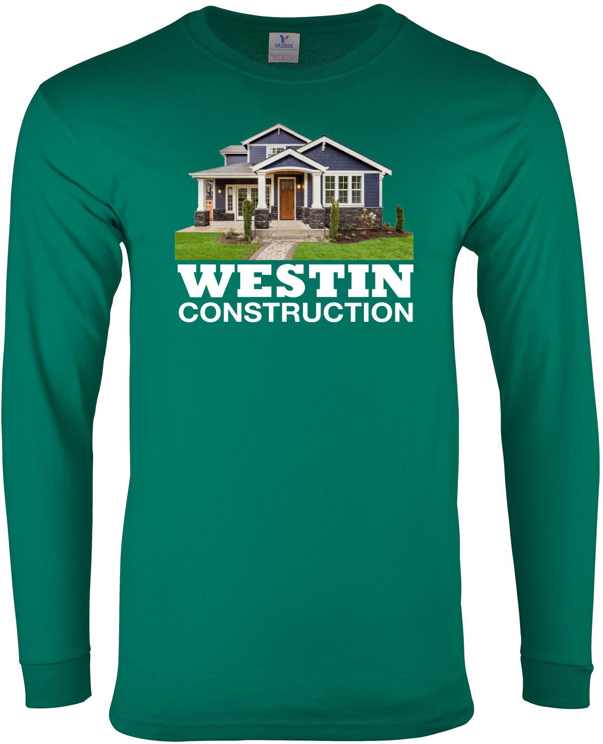 FULL COLOR MENS LONG SLEEVE 100% COTTON T-SHIRT