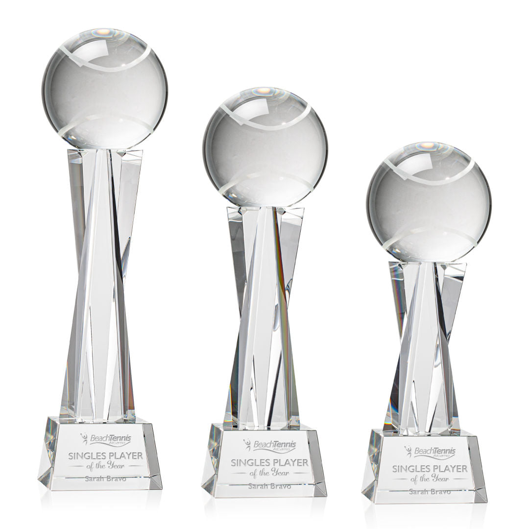 Tennis Ball Award on Grafton Base - Clear