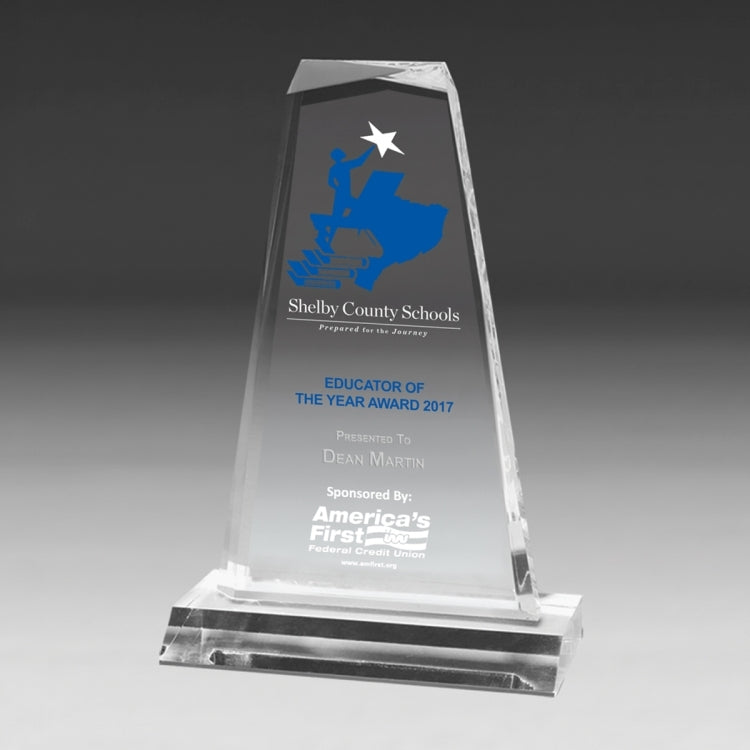 Multi-Faceted Acrylic Award - 8 3/4" - 4 Color Process