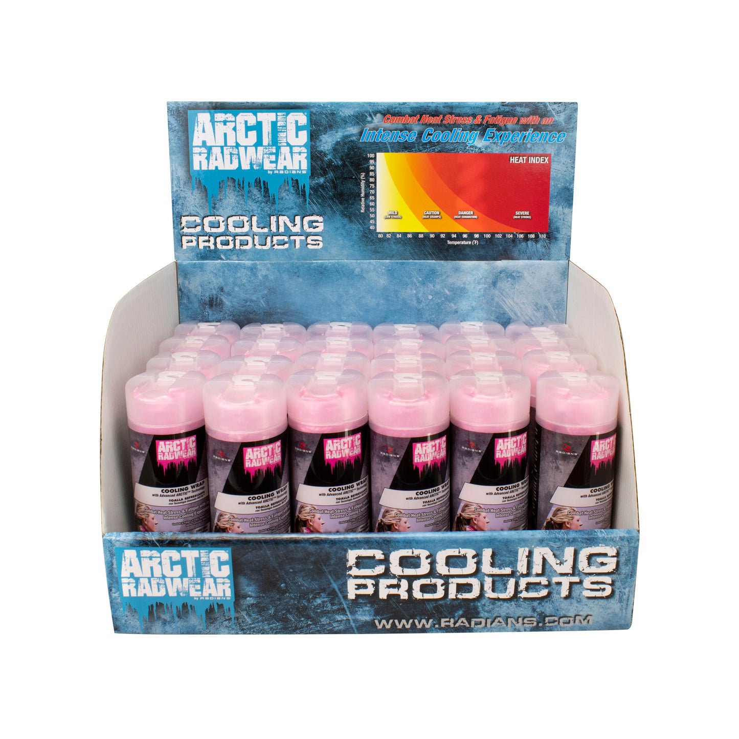 Arctic Radwear® Cooling Wrap Counter Display - 24 Blue