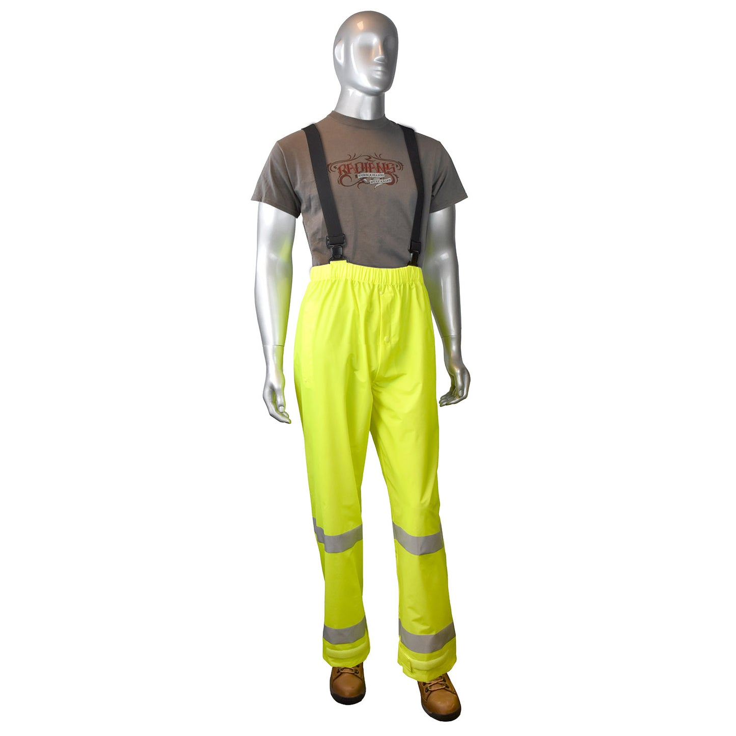 RW25 High Visibility Rainwear Pants - Hi-Vis Green - Size XL