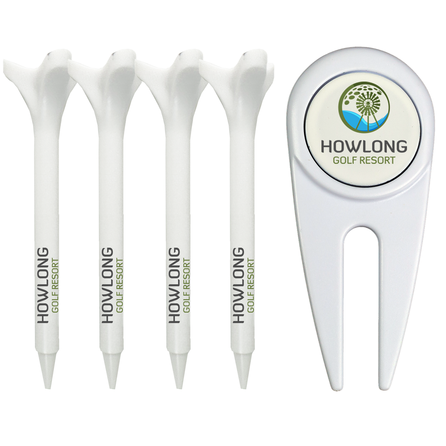 Divot Tool with (4) 2-3/4" Plastic Tees