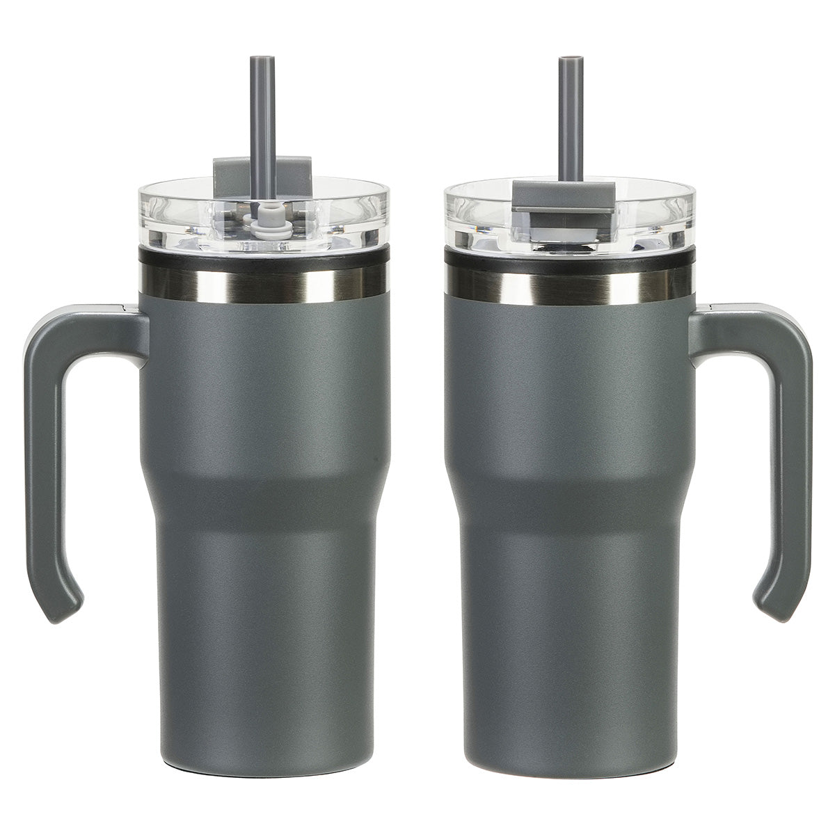 Outback 20 oz Stainless Steel/Polypropylene Mug with Lid and Straw