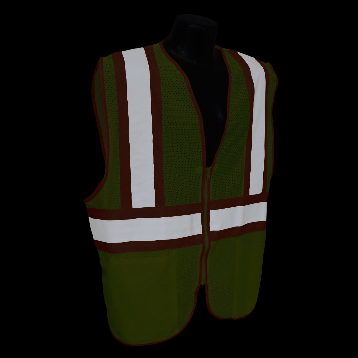 LHV-5ANSI-CT Type R Class 2 3.5oz Poly Mesh Safety Vest - Green - Size 2X