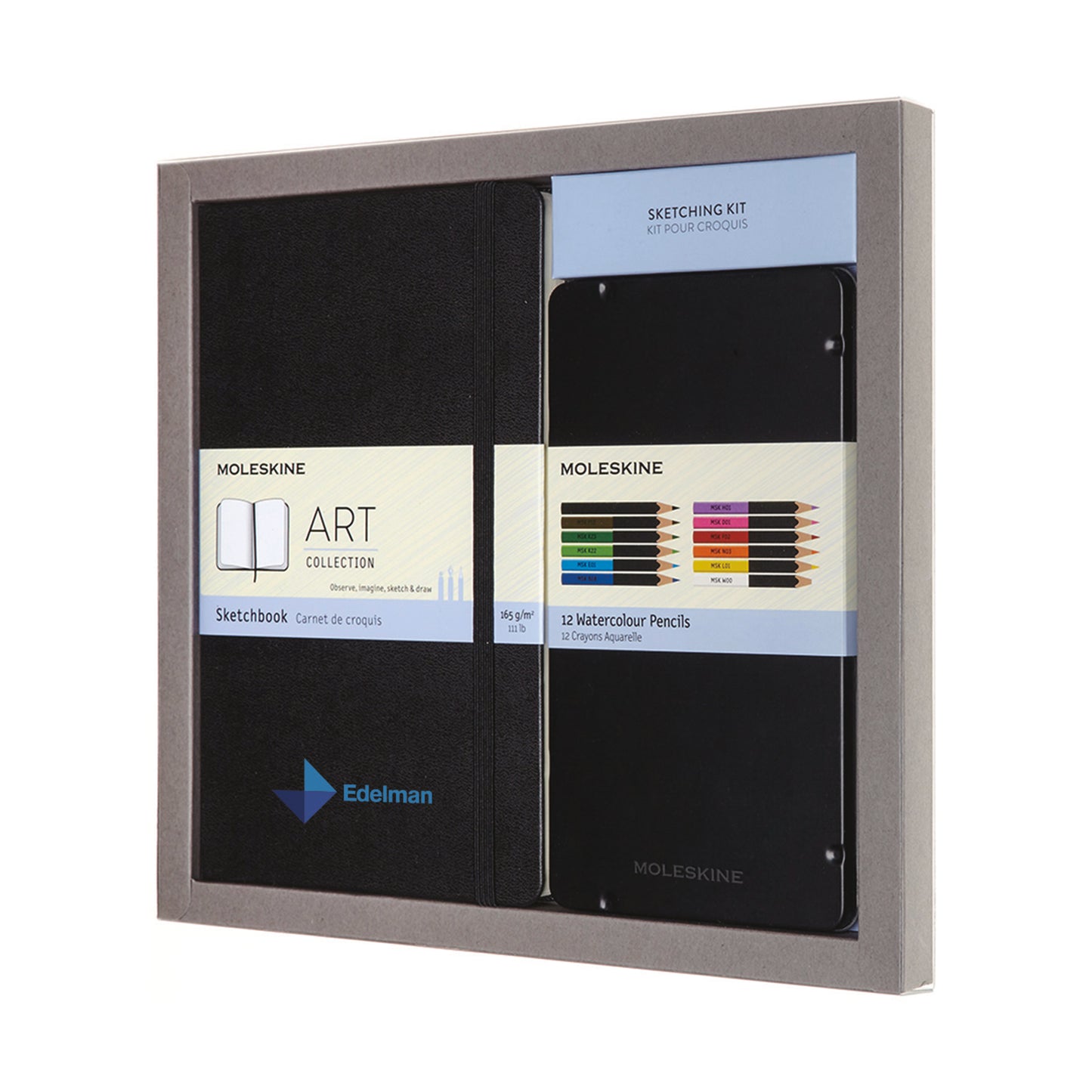 Black Moleskine® Coloring Kit - Sketchbook and Watercolor Pencils