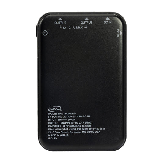 Black iLive™ 5K Power Bank
