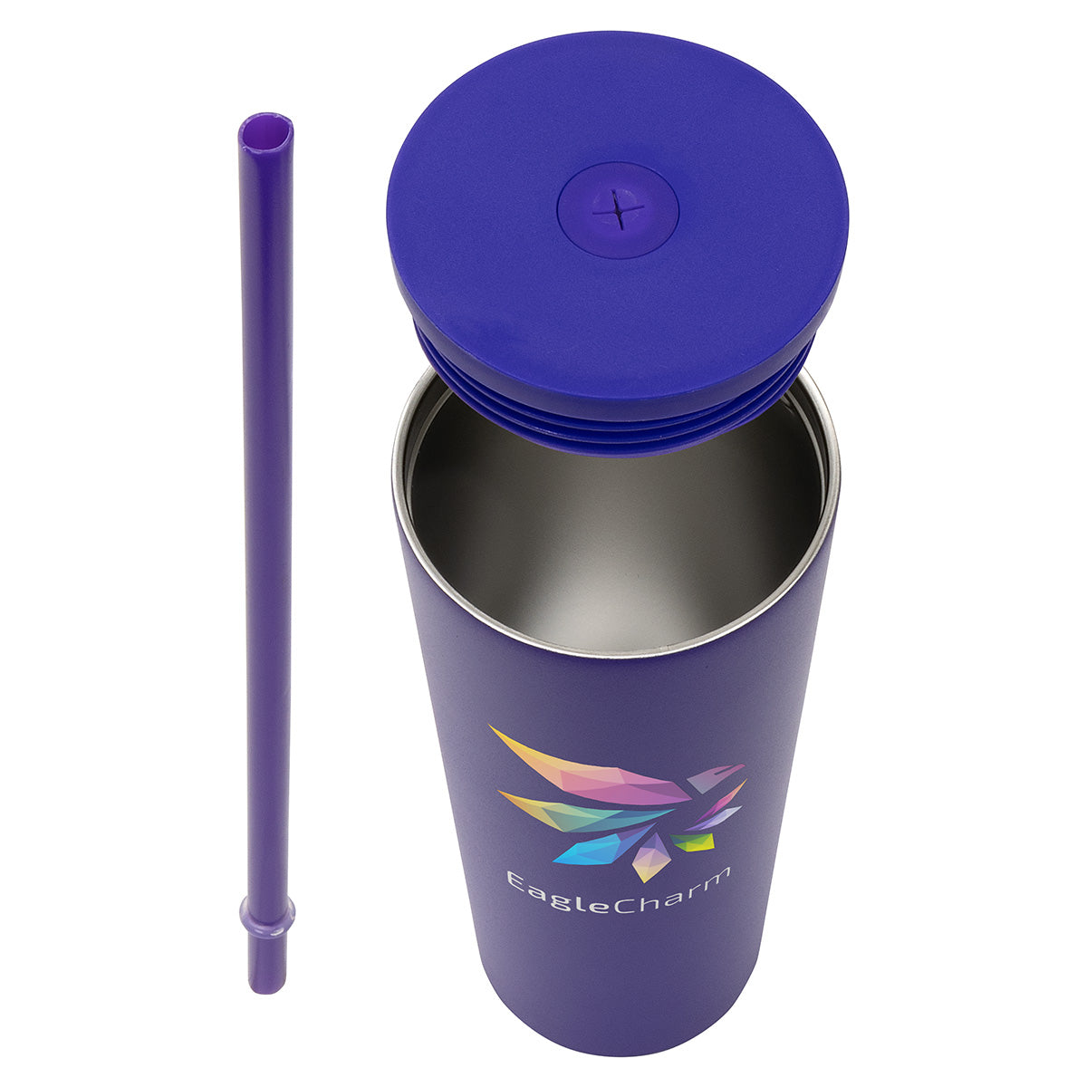 Black Bradford 24 oz Vacuum Insulated Stainless Steel Tumbler with Straw