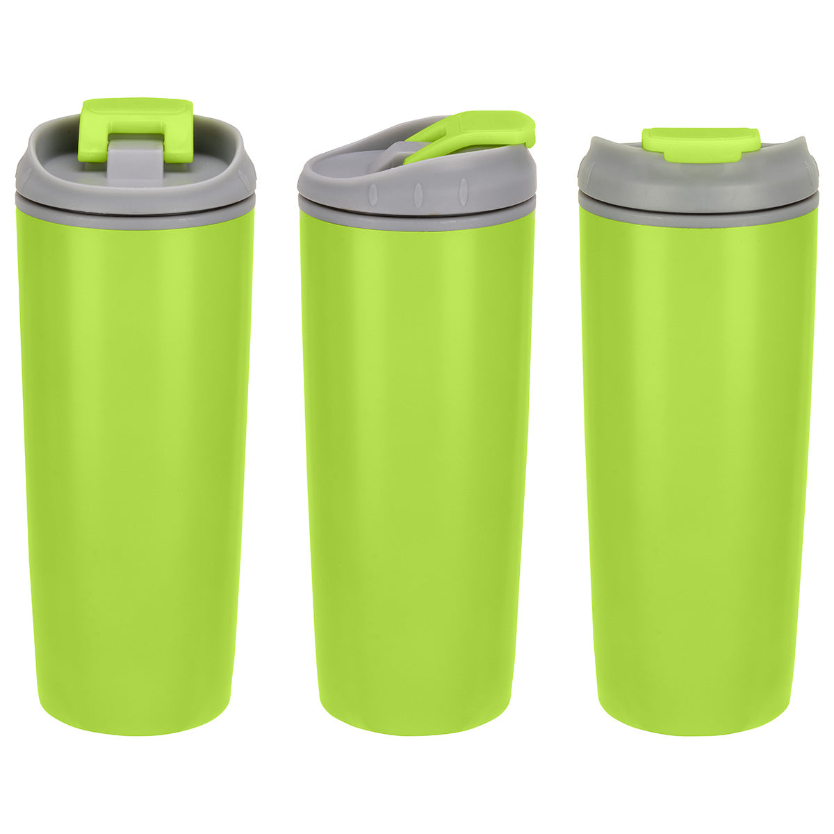 Olympia 17 oz Stainless Steel/Polypropylene Tumbler with Flip Top Lid