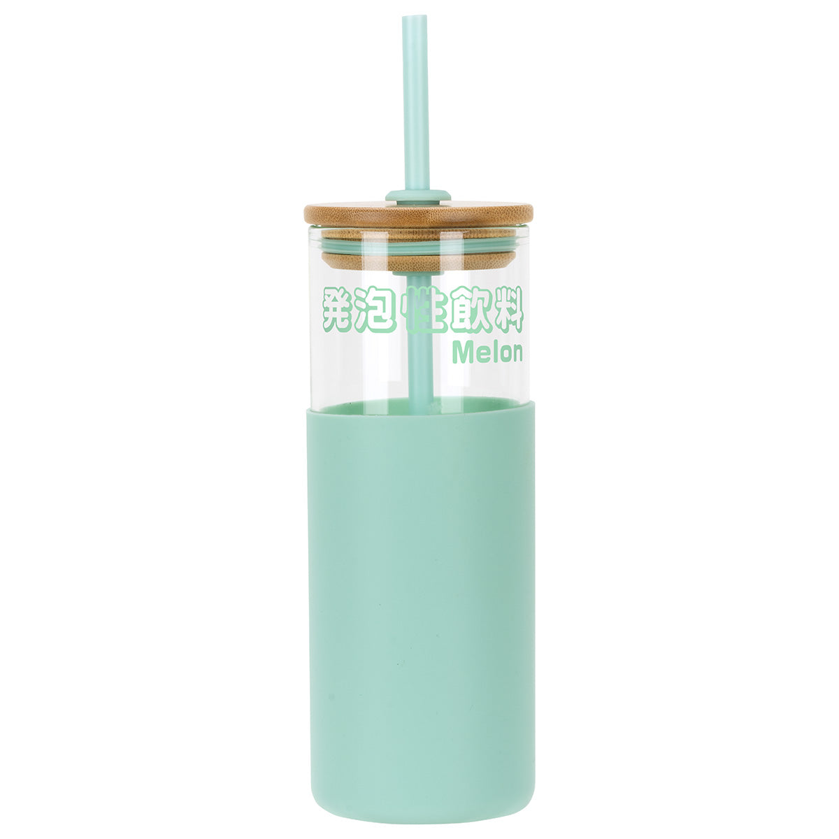 Stirling 18 oz Glass Tumbler with Silicone Sleeve & PP Straw