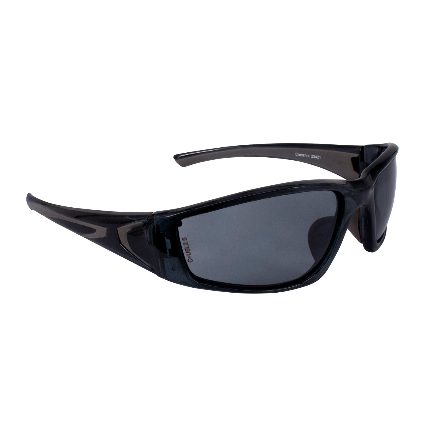 RPG Premium Safety Eyewear - Crystal Black Frame - Smoke Lens