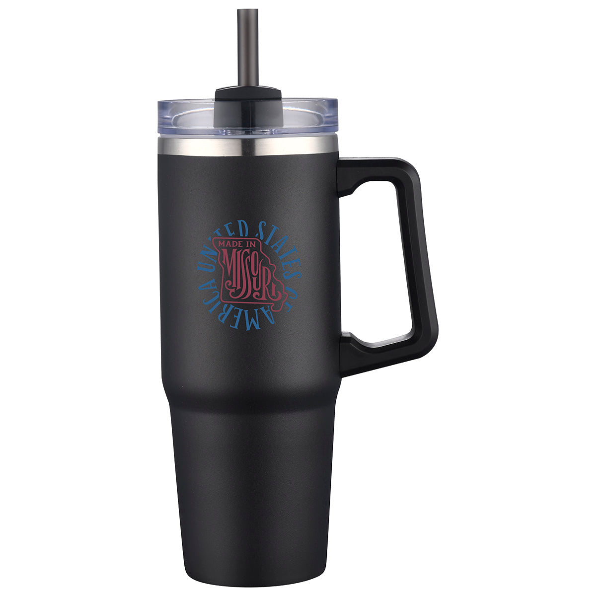 Milo 30 oz Vacuum Insulated Stainless Steel Mug with Straw
