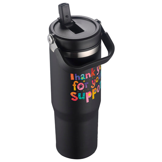 Black Oreno 30 oz Stainless Steel/Polypropylene Travel Tumbler