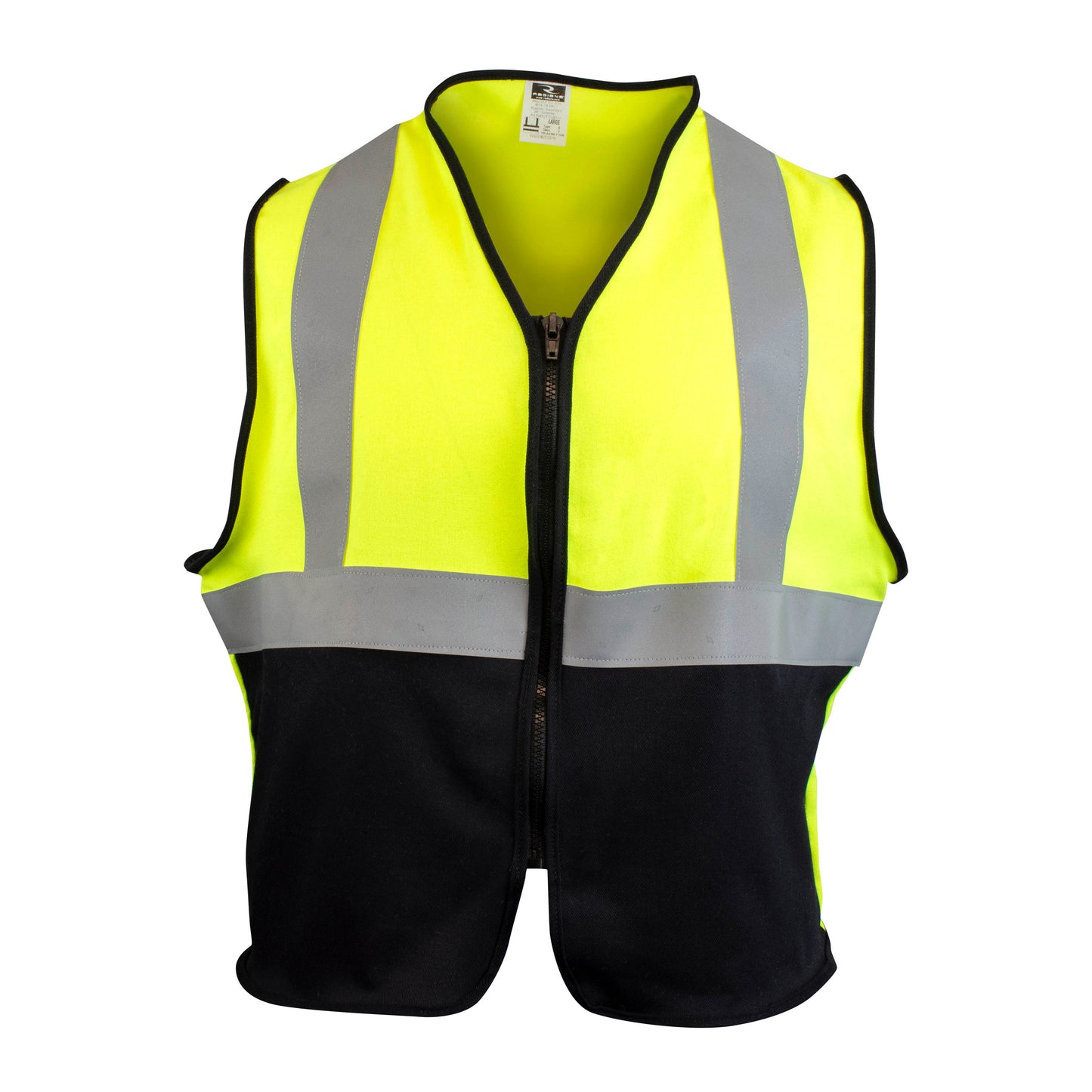 SV92B-M2ZGSFR Solid 5.5 oz DH Cat 2 Class 2 Color Blocked FR Vest - Green - 2X