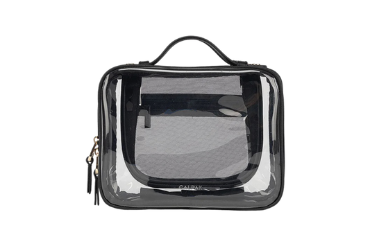 CALPAK Medium Clear Cosmetics Case - Black