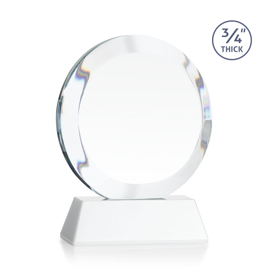 Gibralter VividPrint™ Award on Newhaven Base - White