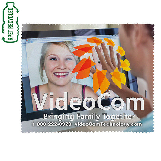 6" X 7" - "CHAMAREL XLR" Recycled RPET Full Color Import Air Ship Microfiber Cloth & Screen
