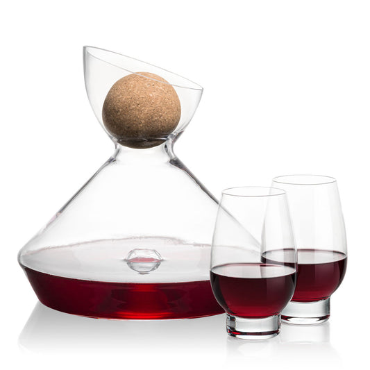 Woodbury Carafe w/Cork Stopper & Glenarden Stemless Wine