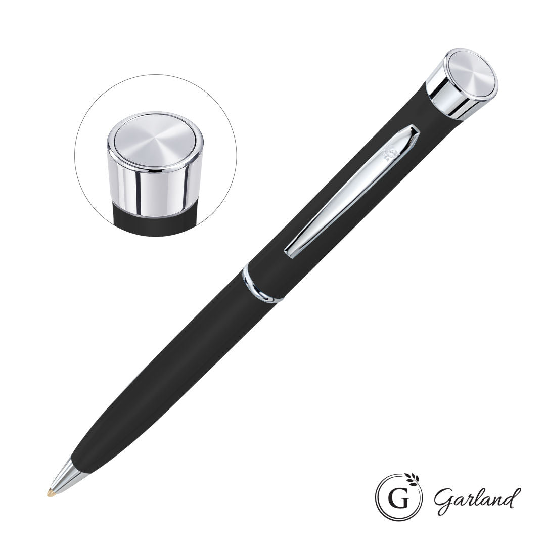 Garland® Color Matte Custom Emblem Twist Pen - Chrome