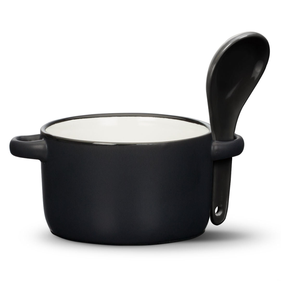 Merritt Soup Mug & Spoon - 12oz - Deep Etch