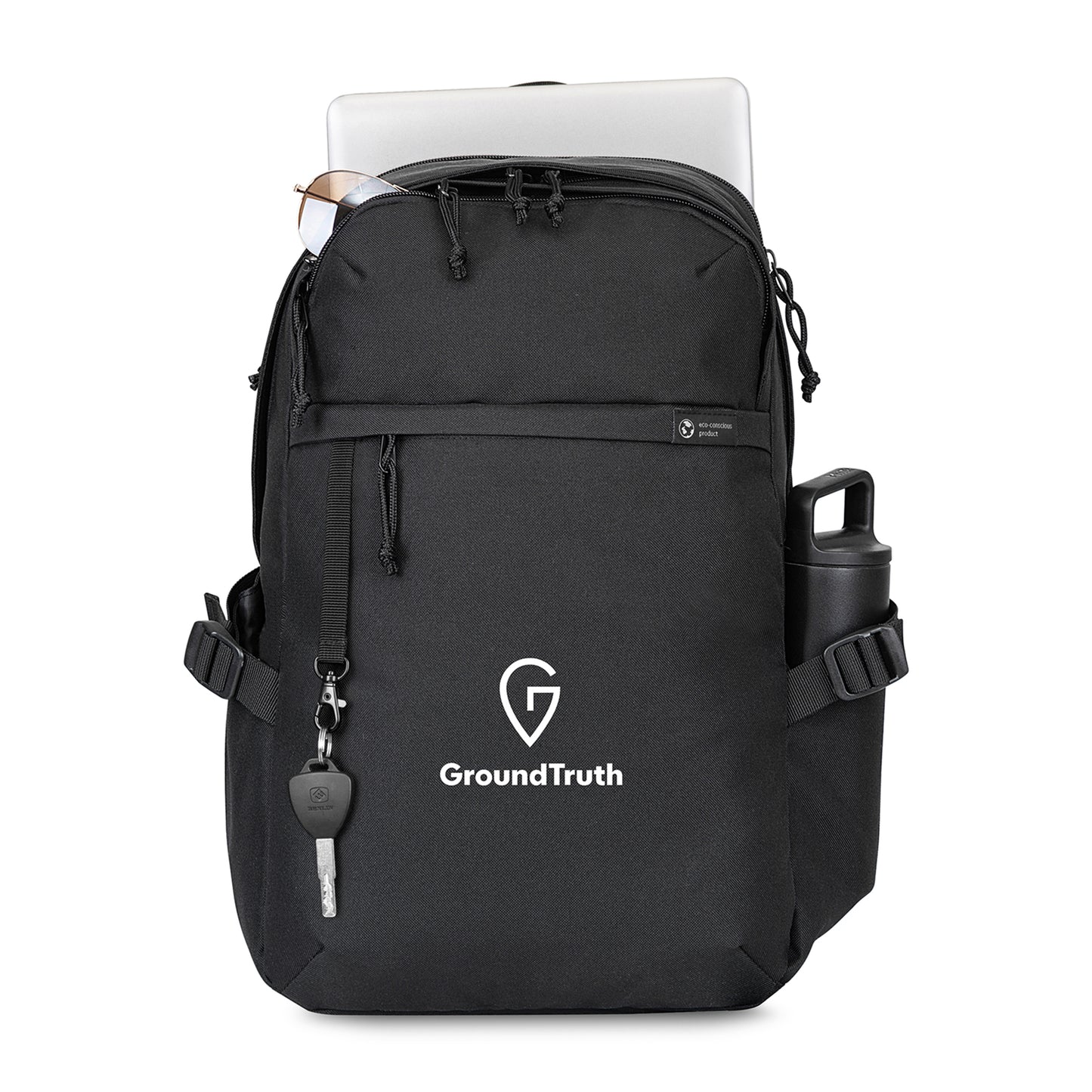 Black Renew rPET Computer Backpack