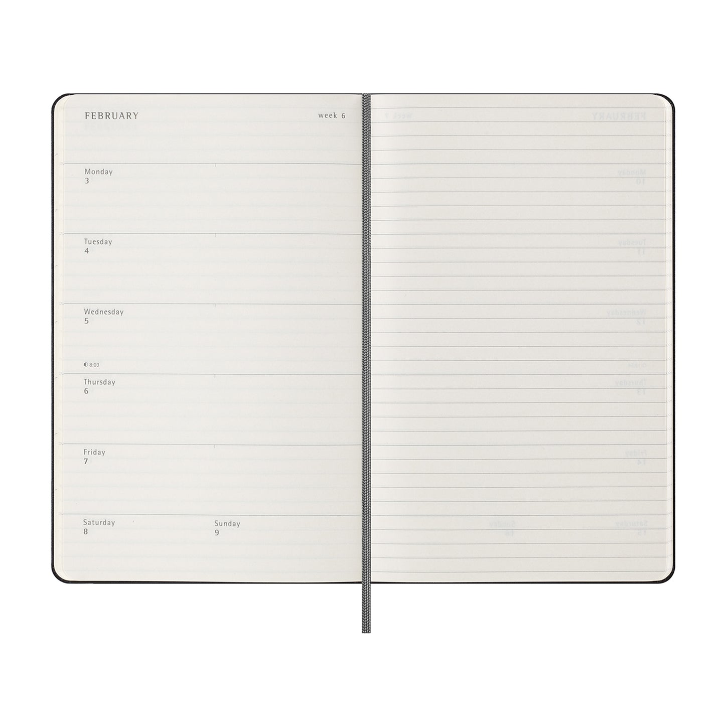 Black Moleskine® Hard Cover Large 12-Month Weekly 2026 Planner