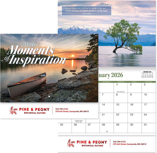 MOMENTS OF INSPIRATION STAPLED WALL CALENDAR