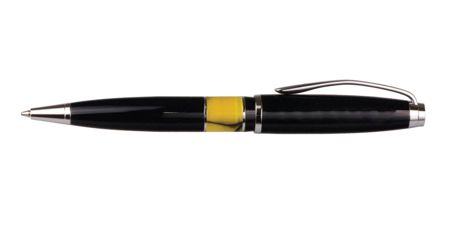 Intrepid Ballpoint Pen with Yellow Stone Accented Barrel