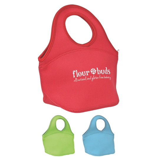 Lime Easy Carry Zippered Neoprene Lunch Bag