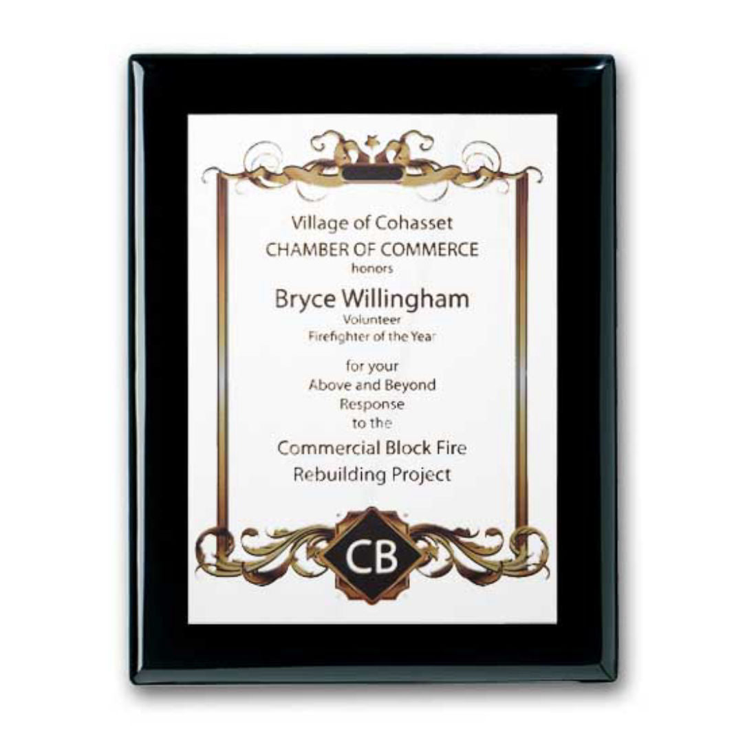 SpectraPrint™ Plaque - Ebony White