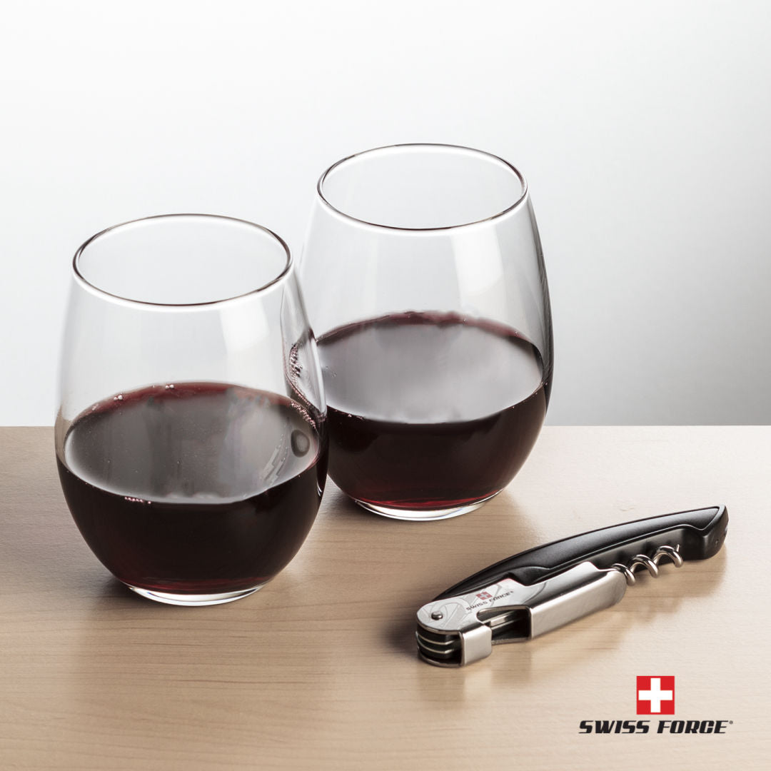 Swiss Force® Opener & Stanford Stemless Wine