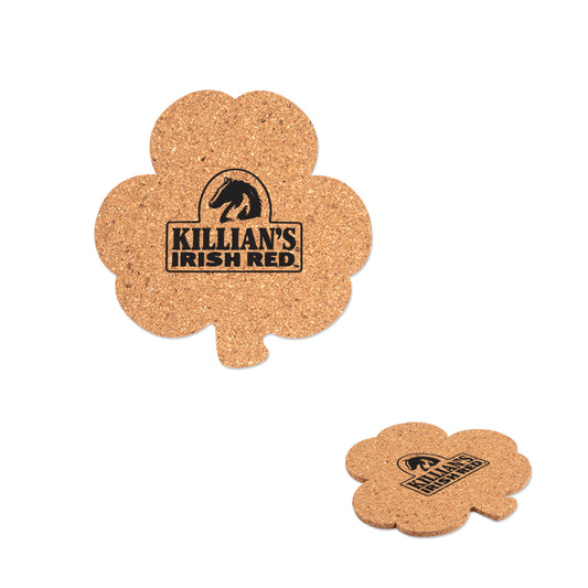 Natural Shamrock Cork Coaster