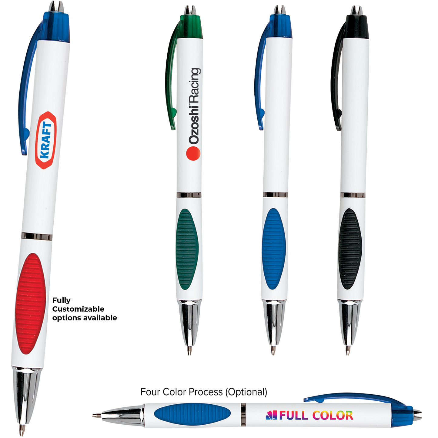 Blue Elliptic Translucent Pen